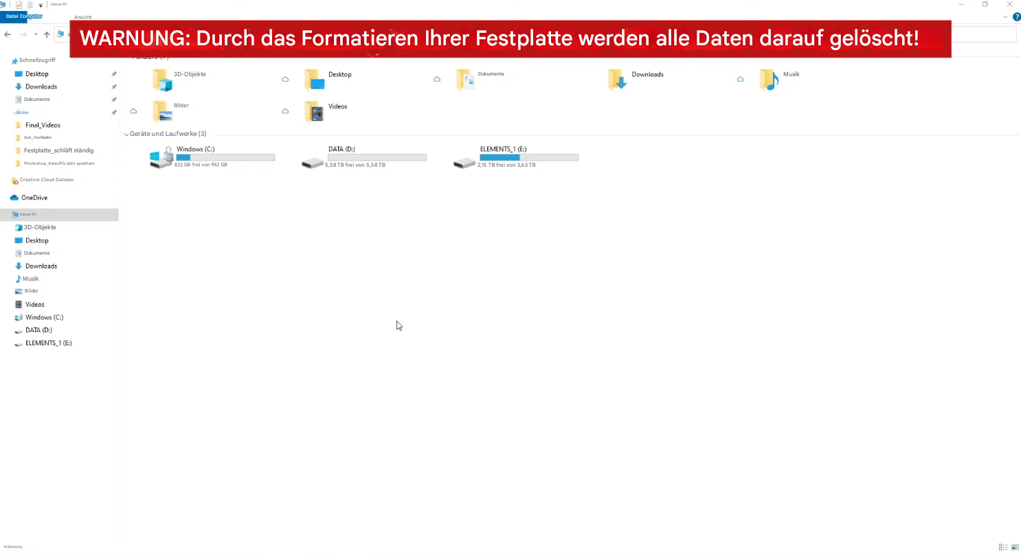 Externe Festplatte wird nicht erkannt
