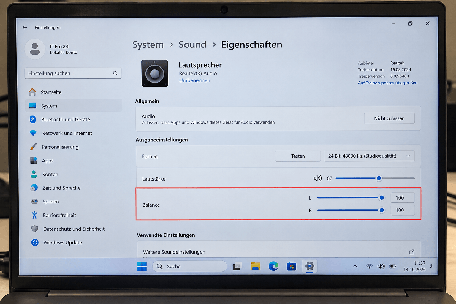 Laptop Audio Reparatur